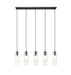 Linear Chandelier Z-Lite 824P-5L-MB Matte Black Alton 5 Light Linear Chandelier Z-Lite