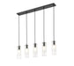 Linear Chandelier Z-Lite 824P-5L-MB Matte Black Alton 5 Light Linear Chandelier Z-Lite