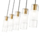 Linear Chandelier Z-Lite 824P-5L-MGLD Modern Gold Alton 5 Light Linear Chandelier Z-Lite