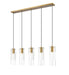 Linear Chandelier Z-Lite 824P-5L-MGLD Modern Gold Alton 5 Light Linear Chandelier Z-Lite