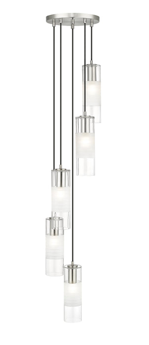 Chandelier Z-Lite 824P-5R-BN Brushed Nickel Alton 5 Light Chandelier Z-Lite