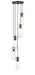 Chandelier Z-Lite 824P-5R-MB Matte Black Alton 5 Light Chandelier Z-Lite