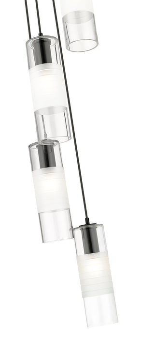 Chandelier Z-Lite 824P-5R-MB Matte Black Alton 5 Light Chandelier Z-Lite