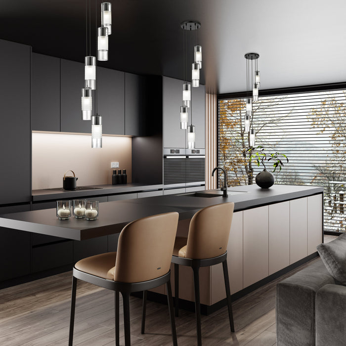 Chandelier Z-Lite 824P-5R-MB Matte Black Alton 5 Light Chandelier Z-Lite