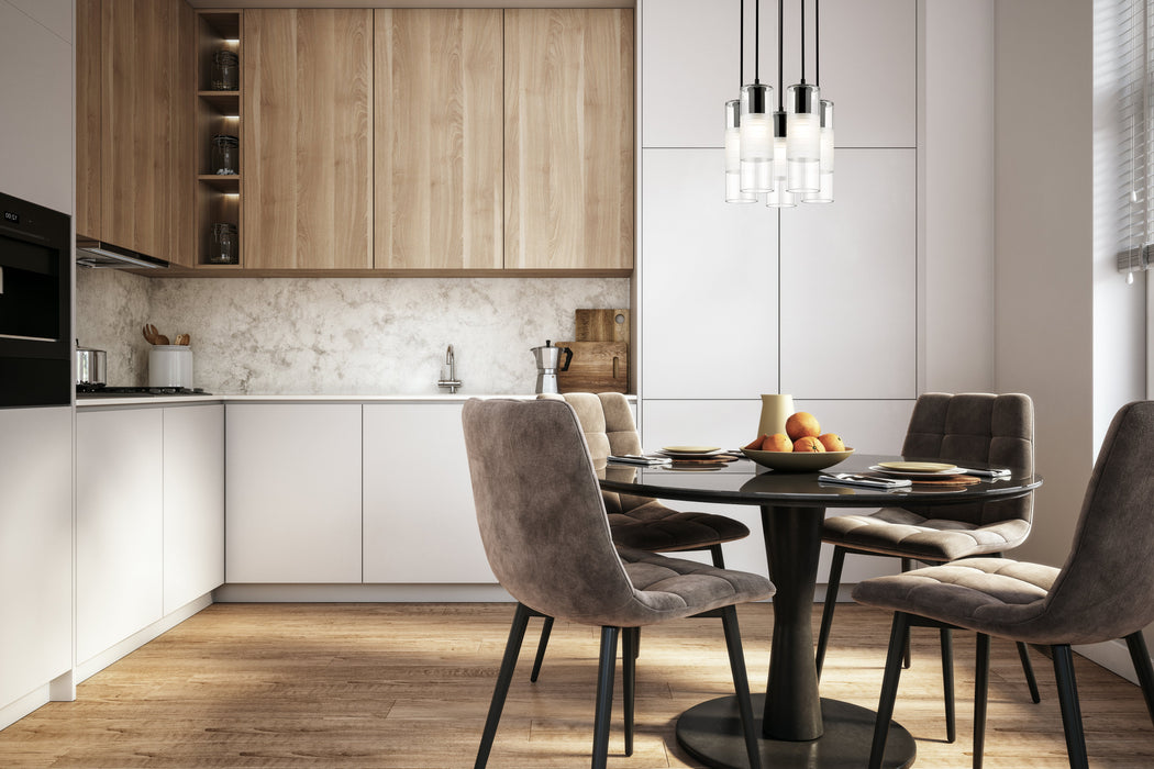 Chandelier Z-Lite 824P-5R-MB Matte Black Alton 5 Light Chandelier Z-Lite