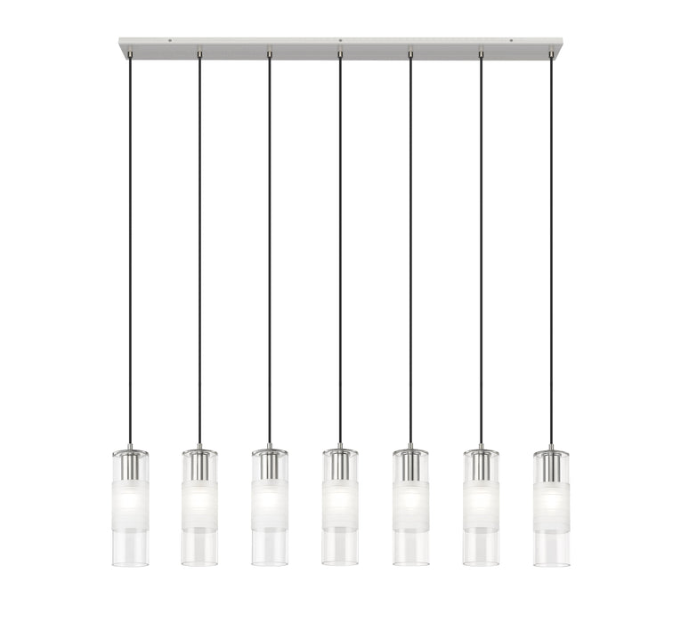 Linear Chandelier Z-Lite 824P-7L-BN Brushed Nickel Alton 7 Light Linear Chandelier Z-Lite