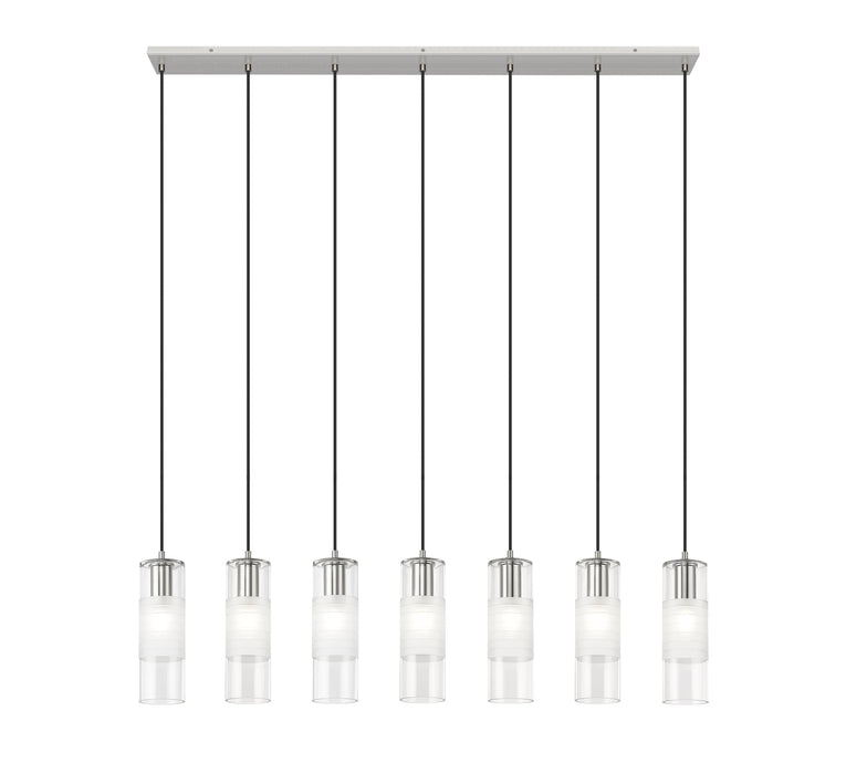 Linear Chandelier Z-Lite 824P-7L-BN Brushed Nickel Alton 7 Light Linear Chandelier Z-Lite