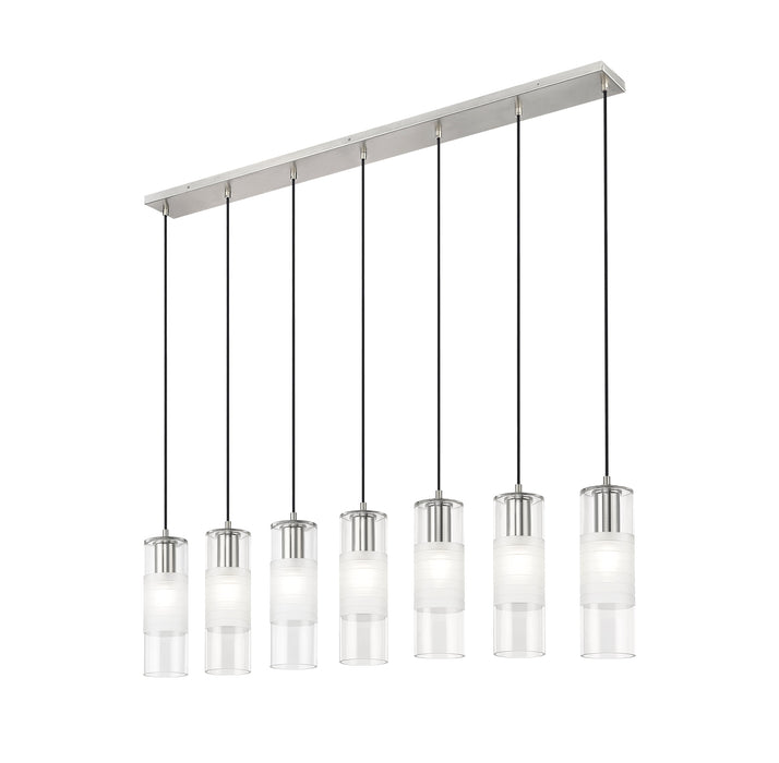 Linear Chandelier Z-Lite 824P-7L-BN Brushed Nickel Alton 7 Light Linear Chandelier Z-Lite