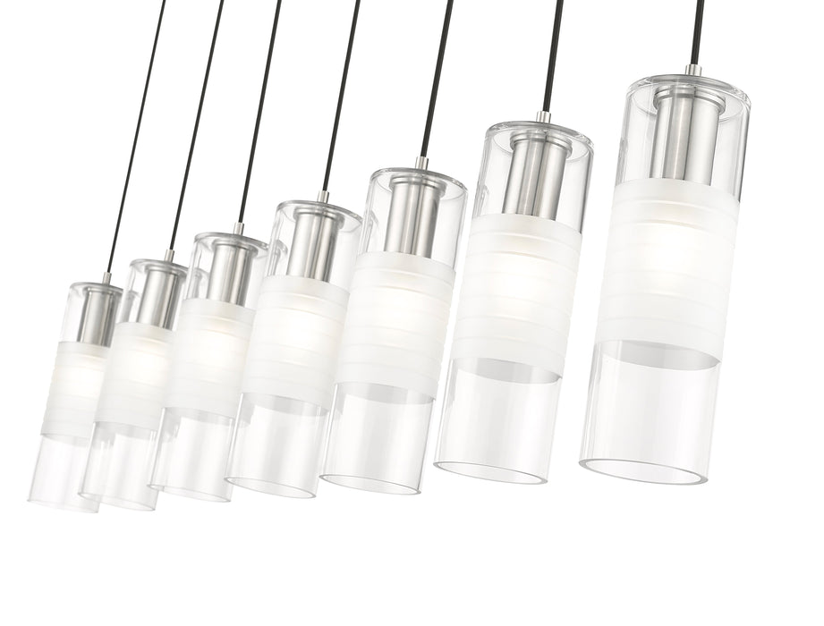 Linear Chandelier Z-Lite 824P-7L-BN Brushed Nickel Alton 7 Light Linear Chandelier Z-Lite