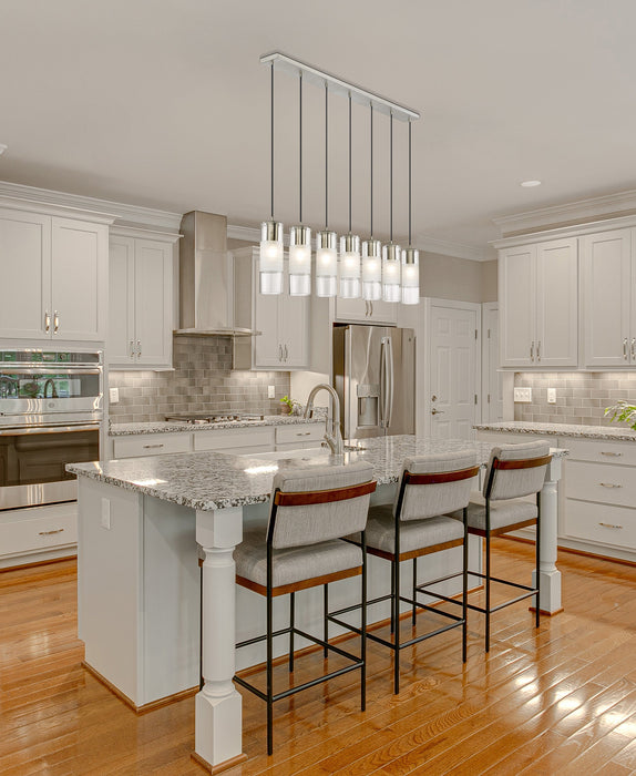 Linear Chandelier Z-Lite 824P-7L-BN Brushed Nickel Alton 7 Light Linear Chandelier Z-Lite