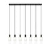 Linear Chandelier Z-Lite 824P-7L-MB Matte Black Alton 7 Light Linear Chandelier Z-Lite