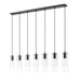 Linear Chandelier Z-Lite 824P-7L-MB Matte Black Alton 7 Light Linear Chandelier Z-Lite
