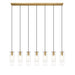 Linear Chandelier Z-Lite 824P-7L-MGLD Modern Gold Alton 7 Light Linear Chandelier Z-Lite