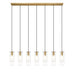 Linear Chandelier Z-Lite 824P-7L-MGLD Modern Gold Alton 7 Light Linear Chandelier Z-Lite