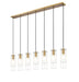 Linear Chandelier Z-Lite 824P-7L-MGLD Modern Gold Alton 7 Light Linear Chandelier Z-Lite