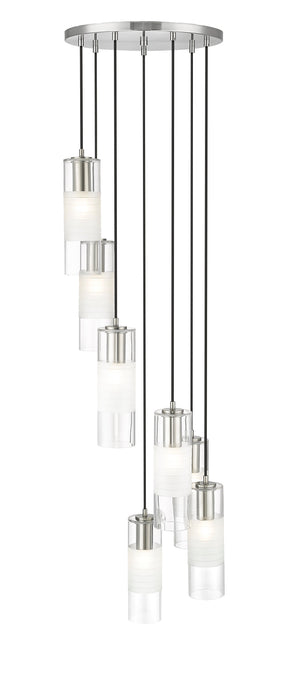 Chandelier Z-Lite 824P-7R-BN Brushed Nickel Alton 7 Light Chandelier Z-Lite
