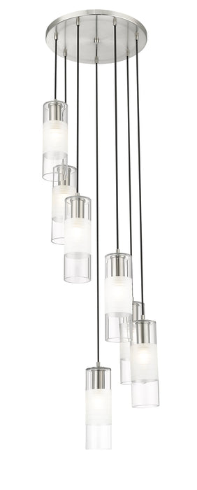Chandelier Z-Lite 824P-7R-BN Brushed Nickel Alton 7 Light Chandelier Z-Lite
