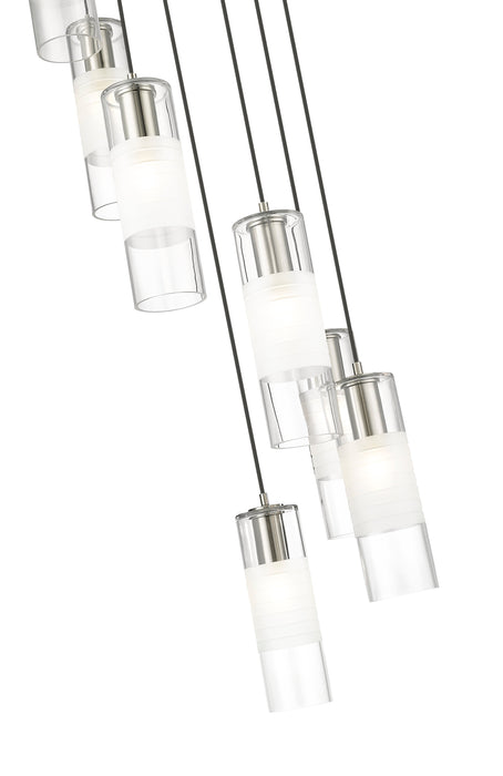 Chandelier Z-Lite 824P-7R-BN Brushed Nickel Alton 7 Light Chandelier Z-Lite