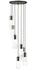 Chandelier Z-Lite 824P-7R-MB Matte Black Alton 7 Light Chandelier Z-Lite