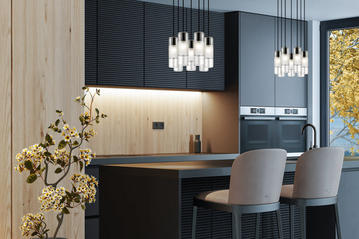 Chandelier Z-Lite 824P-7R-MB Matte Black Alton 7 Light Chandelier Z-Lite