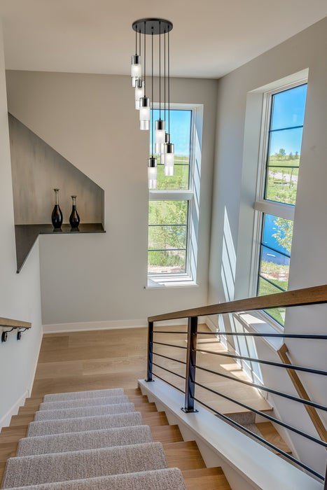 Chandelier Z-Lite 824P-7R-MB Matte Black Alton 7 Light Chandelier Z-Lite