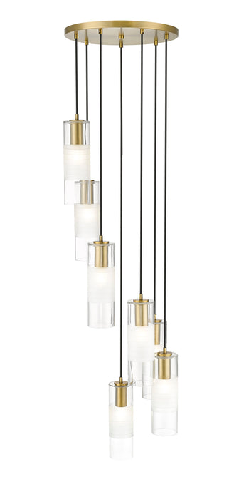 Chandelier Z-Lite 824P-7R-MGLD Modern Gold Alton 7 Light Chandelier Z-Lite