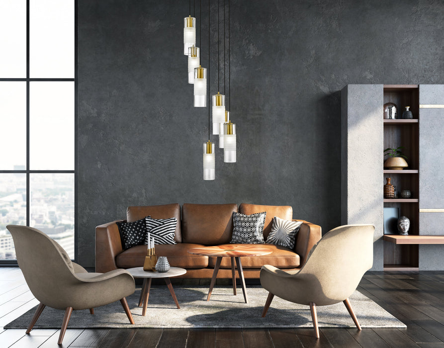 Chandelier Z-Lite 824P-7R-MGLD Modern Gold Alton 7 Light Chandelier Z-Lite