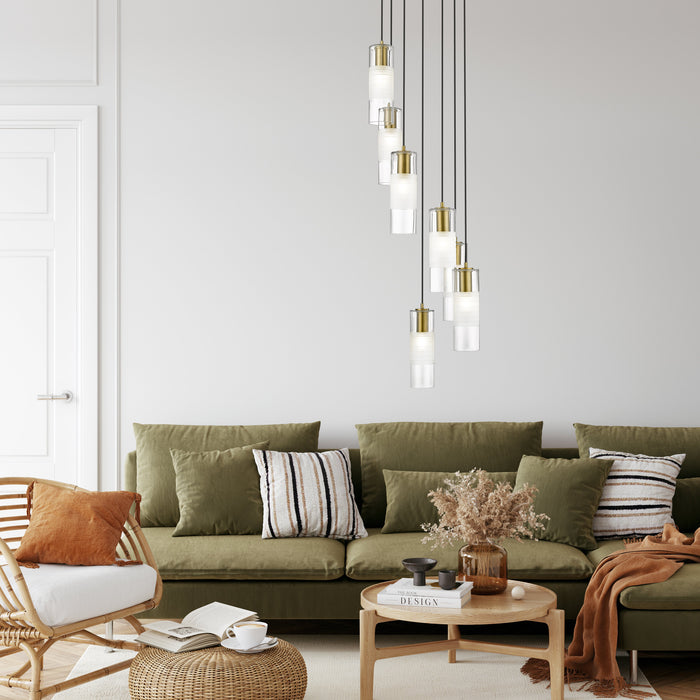 Chandelier Z-Lite 824P-7R-MGLD Modern Gold Alton 7 Light Chandelier Z-Lite