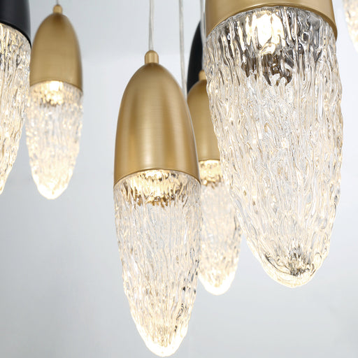 Eurofase 43859-041 Ecrou 30" Gold-Black Mix LED Chandelier