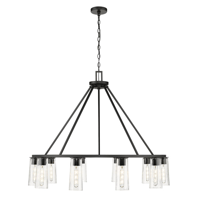 Chandelier Z-Lite 826-10MB Matte Black Titus 10 Light Chandelier Z-Lite