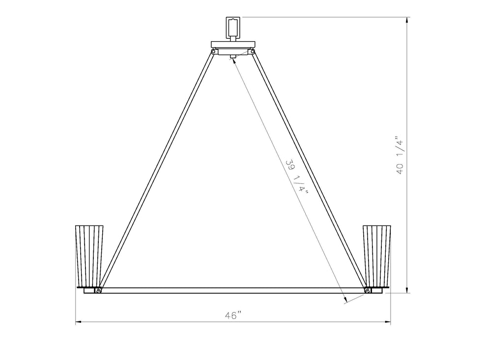 Chandelier Z-Lite 826-10MB Matte Black Titus 10 Light Chandelier Z-Lite