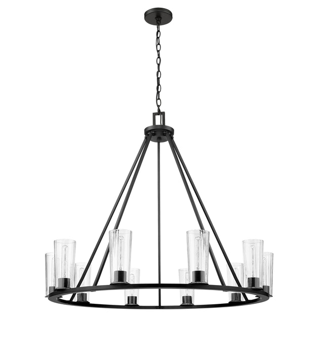Chandelier Z-Lite 826-10MB Matte Black Titus 10 Light Chandelier Z-Lite