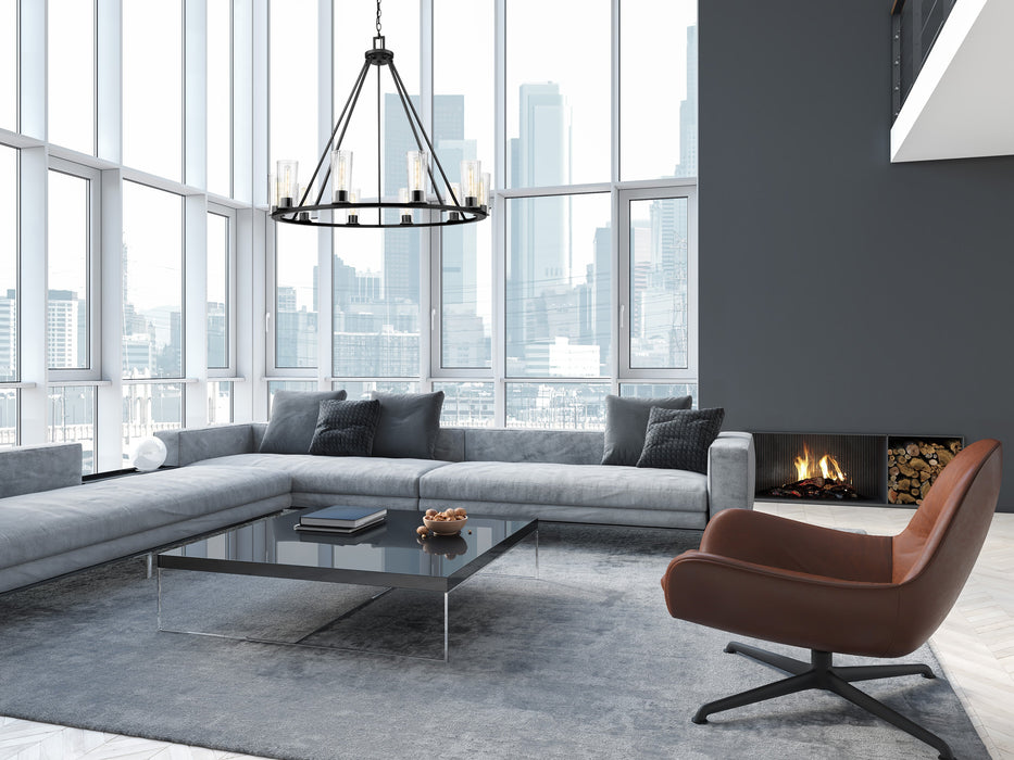 Chandelier Z-Lite 826-10MB Matte Black Titus 10 Light Chandelier Z-Lite