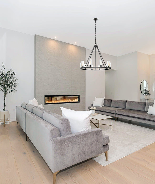 Chandelier Z-Lite 826-10MB Matte Black Titus 10 Light Chandelier Z-Lite