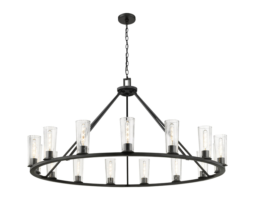 Chandelier Z-Lite 826-15MB Matte Black Titus 15 Light Chandelier Z-Lite