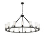 Chandelier Z-Lite 826-15MB Matte Black Titus 15 Light Chandelier Z-Lite