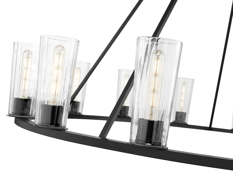Chandelier Z-Lite 826-15MB Matte Black Titus 15 Light Chandelier Z-Lite