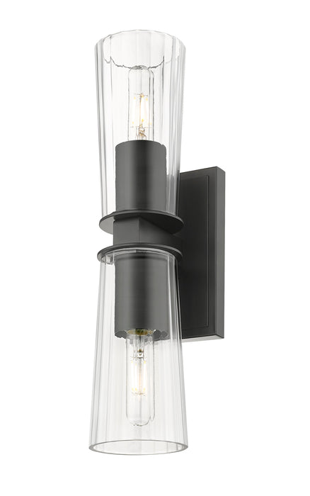 Wall Sconce Z-Lite 826-2S-MB Matte Black Titus 2 Light Wall Sconce Z-Lite