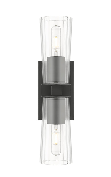 Wall Sconce Z-Lite 826-2S-MB Matte Black Titus 2 Light Wall Sconce Z-Lite
