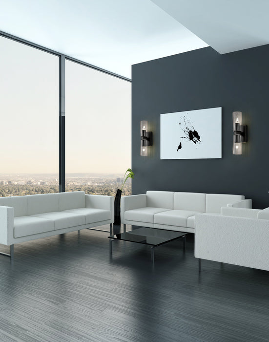 Wall Sconce Z-Lite 826-2S-MB Matte Black Titus 2 Light Wall Sconce Z-Lite