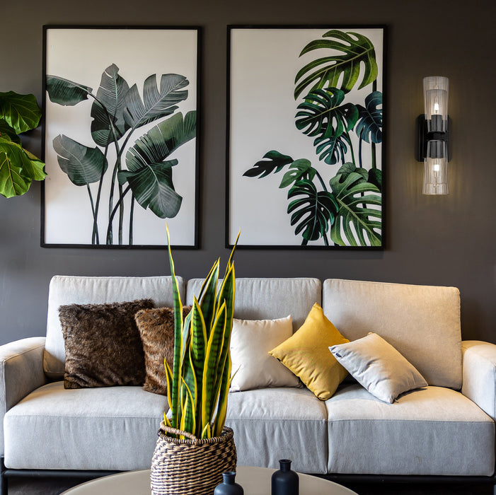 Wall Sconce Z-Lite 826-2S-MB Matte Black Titus 2 Light Wall Sconce Z-Lite