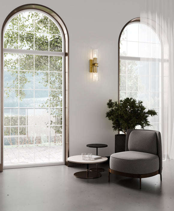 Wall Sconce Z-Lite 826-2S-MGLD Modern Gold Titus 2 Light Wall Sconce Z-Lite