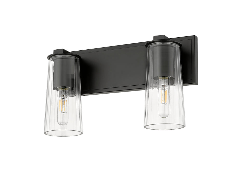 Vanity Z-Lite 826-2V-MB Matte Black Titus 2 Light Vanity Z-Lite