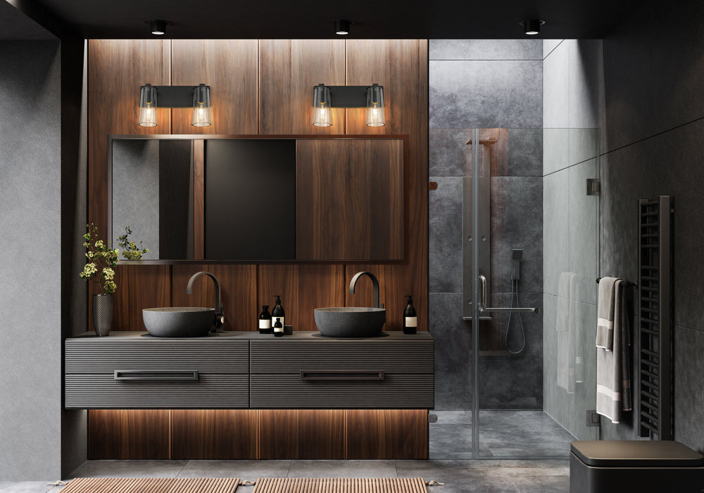 Vanity Z-Lite 826-2V-MB Matte Black Titus 2 Light Vanity Z-Lite