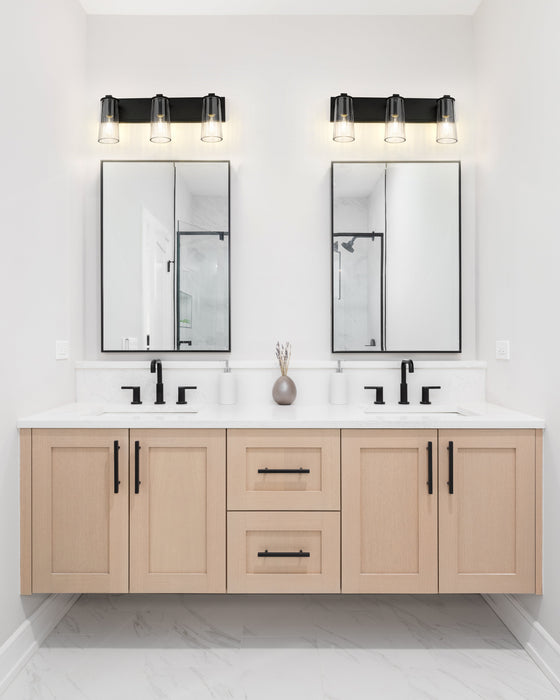 Vanity Z-Lite 826-3V-MB Matte Black Titus 3 Light Vanity Z-Lite