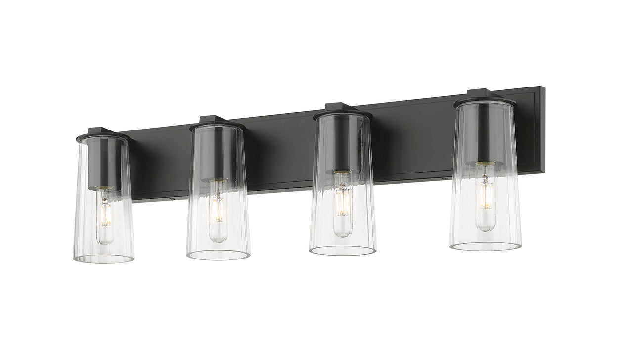 Vanity Z-Lite 826-4V-MB Matte Black Titus 4 Light Vanity Z-Lite