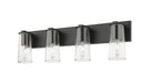 Vanity Z-Lite 826-4V-MB Matte Black Titus 4 Light Vanity Z-Lite