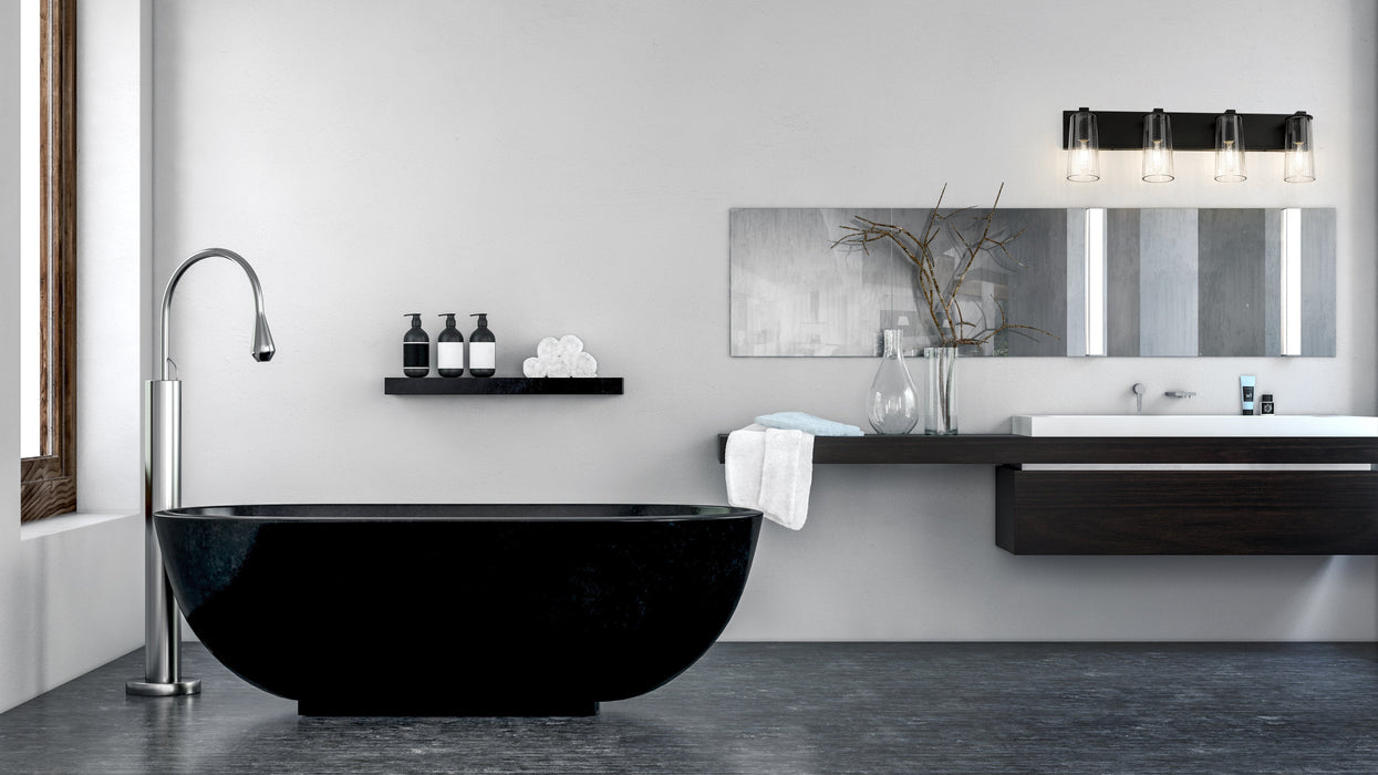 Vanity Z-Lite 826-4V-MB Matte Black Titus 4 Light Vanity Z-Lite