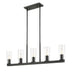 Linear Chandelier Z-Lite 826-5L-MB Matte Black Titus 5 Light Linear Chandelier Z-Lite