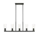 Linear Chandelier Z-Lite 826-5L-MB Matte Black Titus 5 Light Linear Chandelier Z-Lite